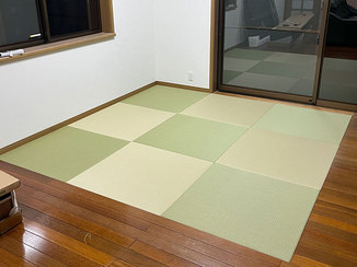 内装リフォーム オシャレでお手入れが楽な、樹脂製の琉球畳